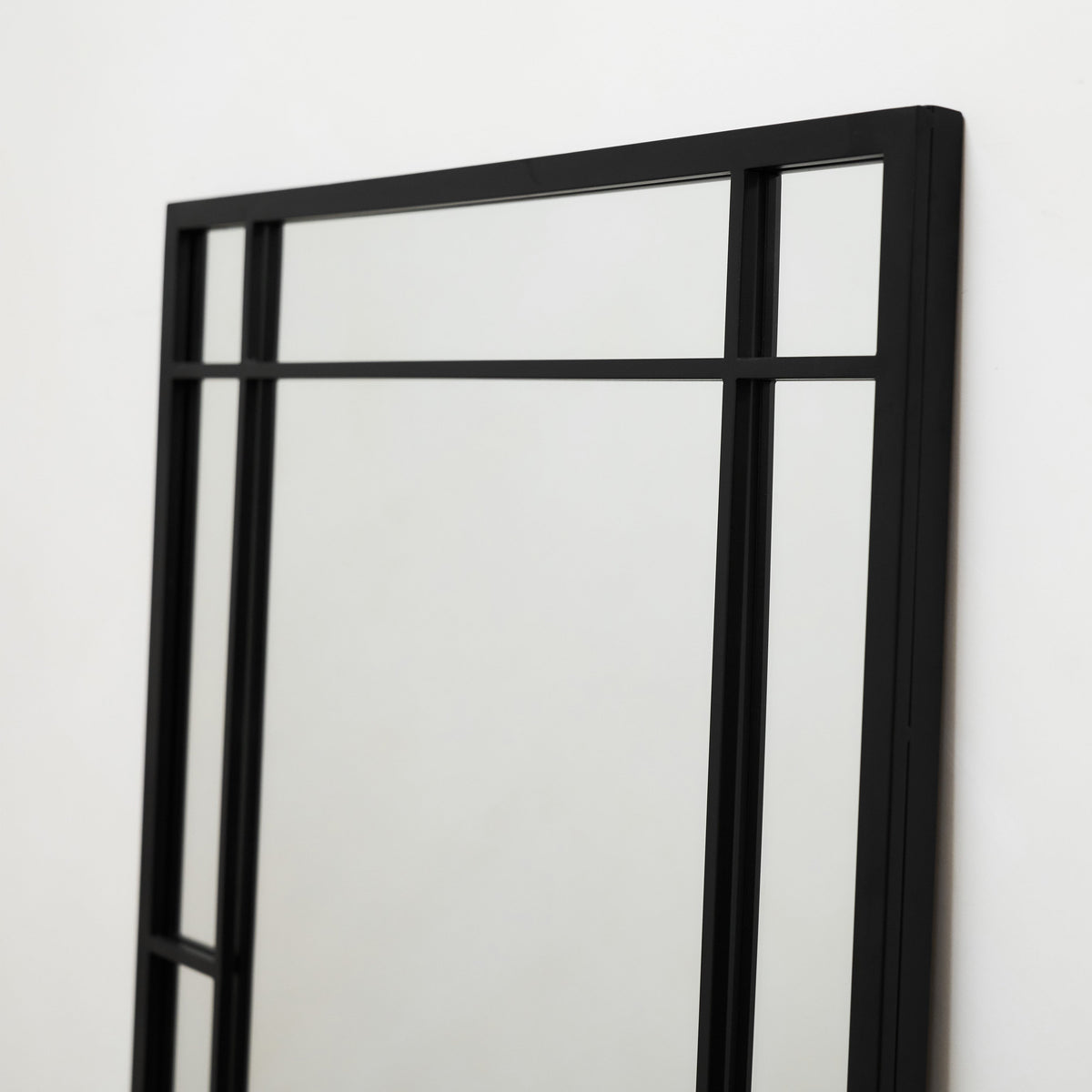 Bexley - Black Rectangular Metal Wall Mirror 100cm x 70cm