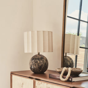 Caia - Dark Emperador Scallop Shade Table Lamp