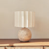 Caia - Travertine Scallop Shade Table Lamp