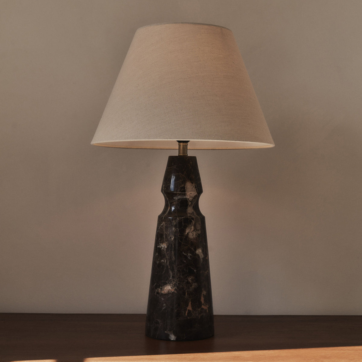 Sienna - Dark Emperador Conical Shade Table Lamp