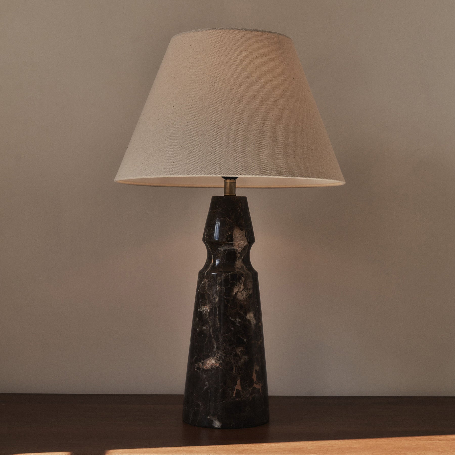 Sienna - Dark Emperador Conical Shade Table Lamp