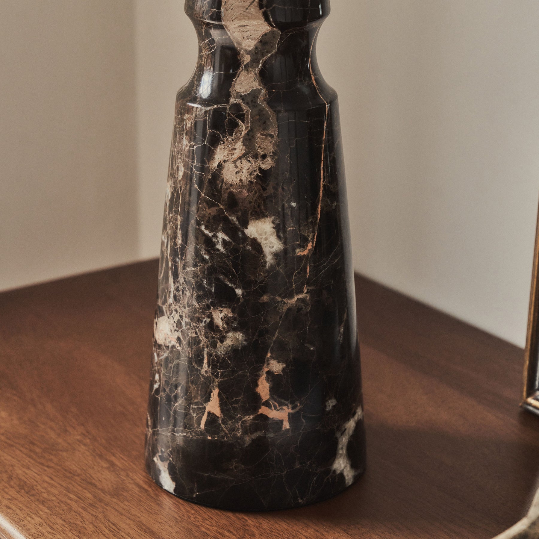 Sienna - Dark Emperador Conical Shade Table Lamp