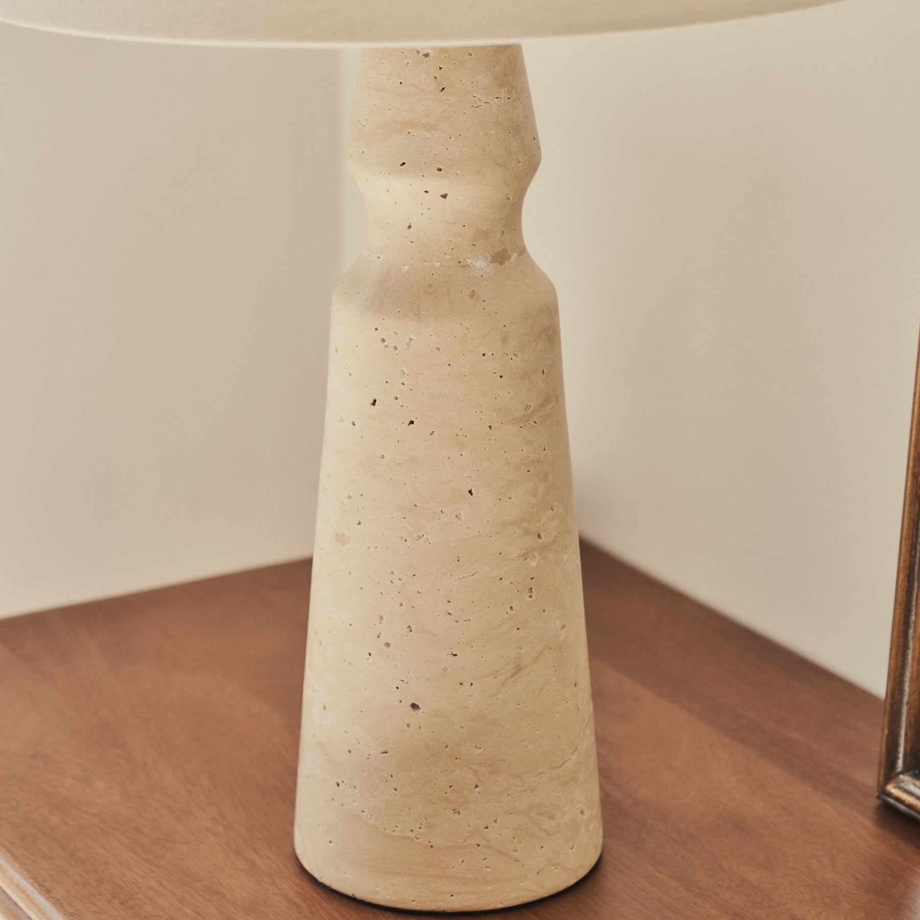 Sienna - Travertine Conical Shade Table Lamp