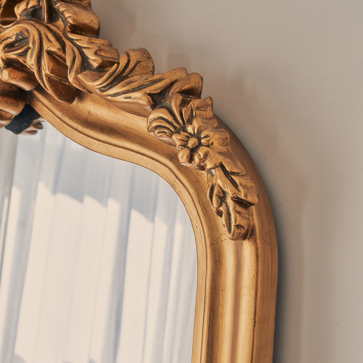 Cristina - Full Length Gold Arched Ornate Mirror 200cm x 90cm