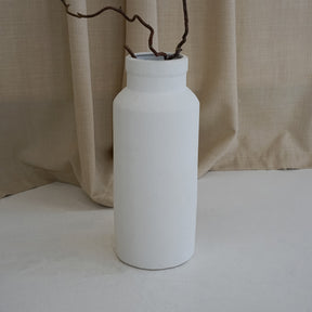 White textured ceramic large vase by fabrics