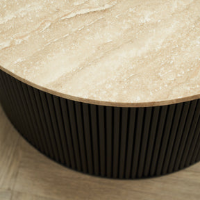 Dante - Cream Travertine Round Coffee Table