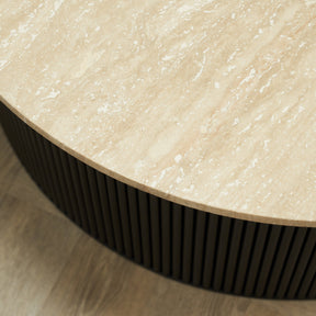 Dante - Cream Travertine Large Round Coffee Table