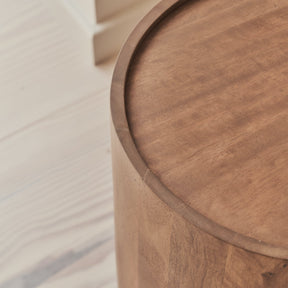 Fairmont - Warm Wood Premium Round Side Table
