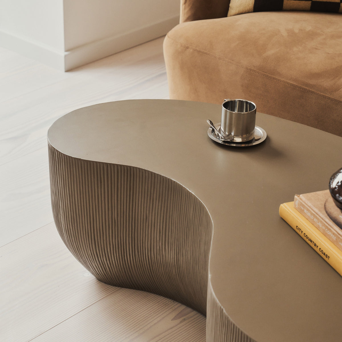 Leonardo - Minimal Mocha Shaped Coffee Table Large