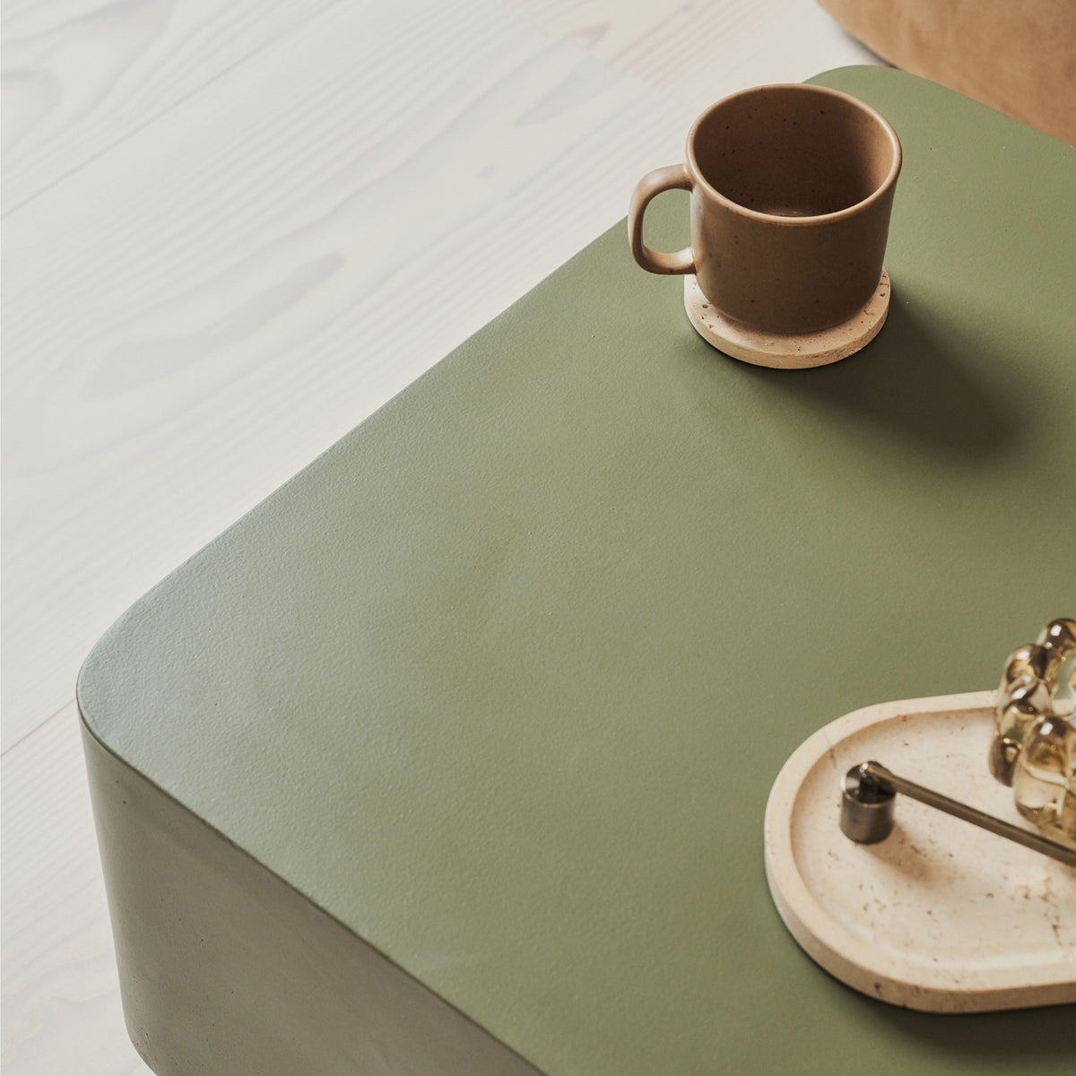 Angelo - Minimal Olive Rectangular Coffee Table Large