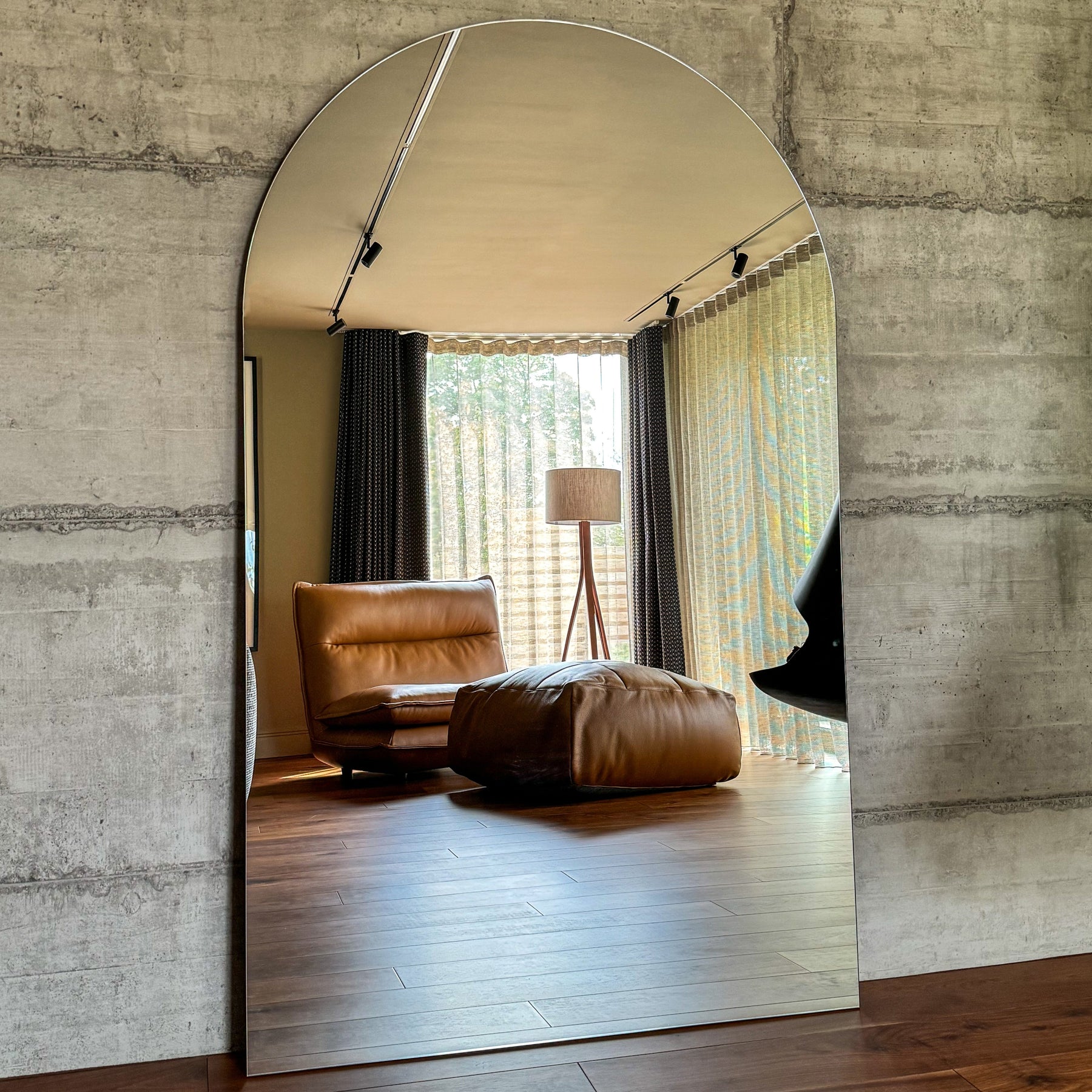 Edge - Extra Large Frameless Arched Full Length Mirror 179cm x 110cm