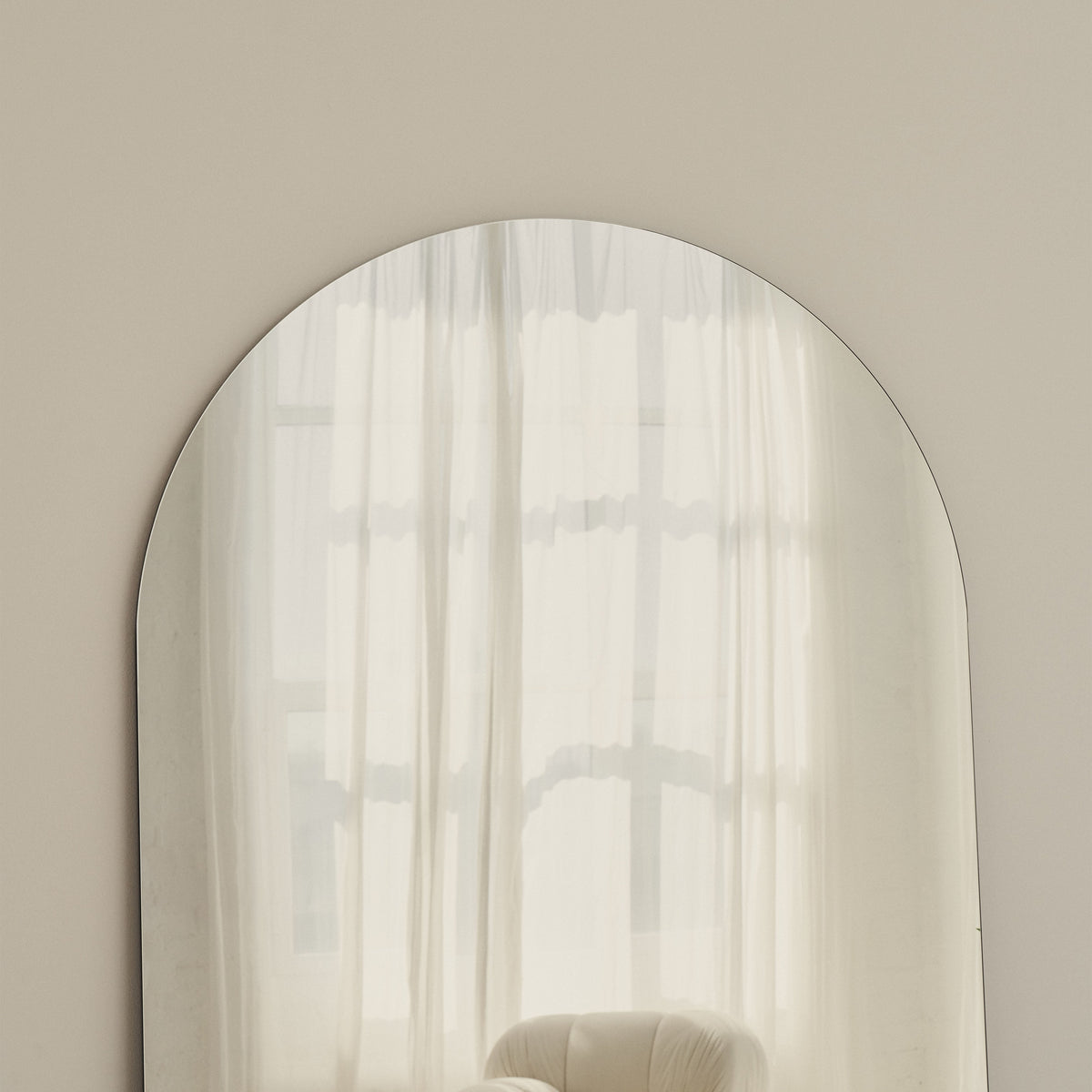 Edge - Extra Large Frameless Arched Full Length Mirror 200cm x 100cm