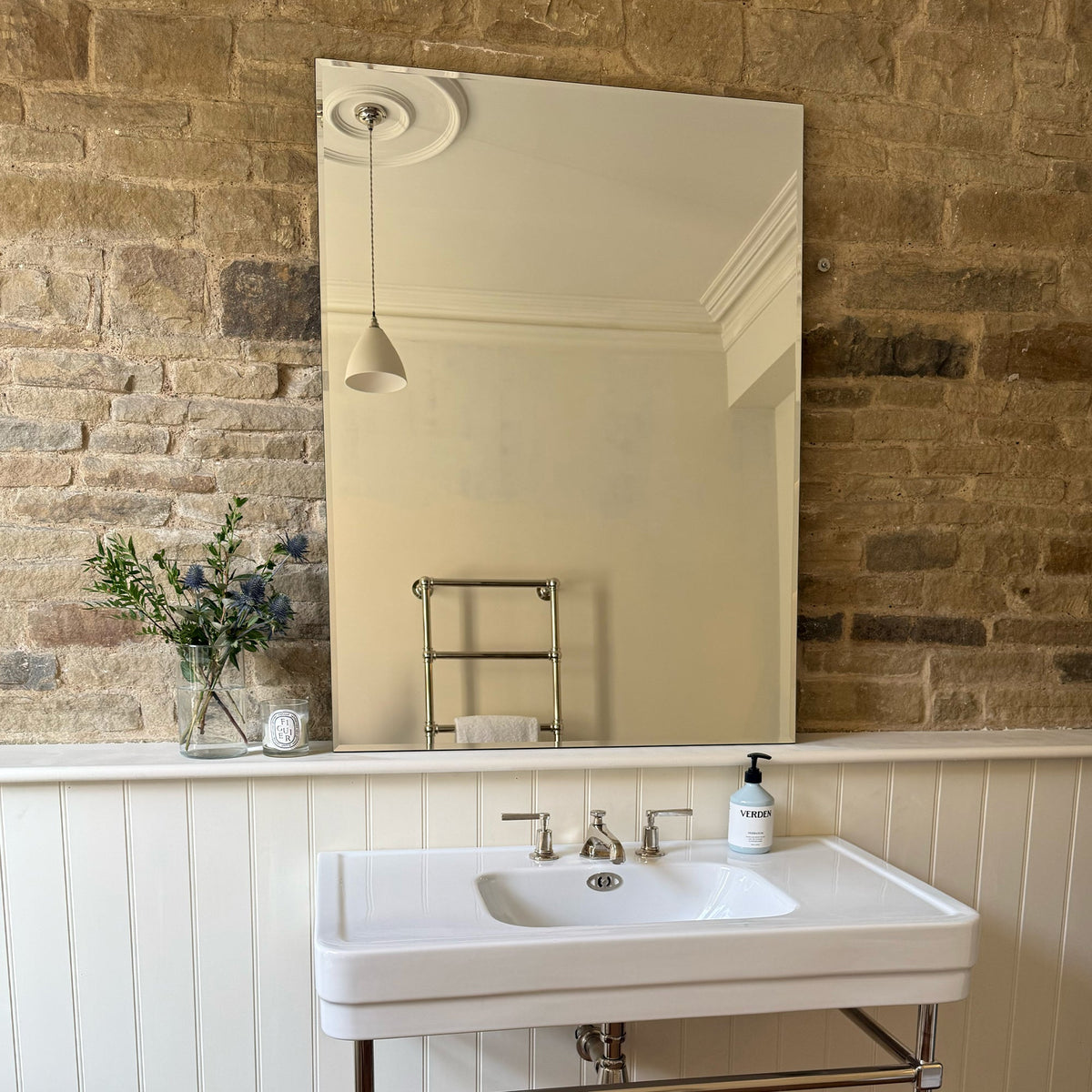 Edge - Large Frameless Rectangular Mirror 120cm x 90cm