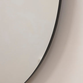 Extra Large Frameless Round Wall Mirror curve detail