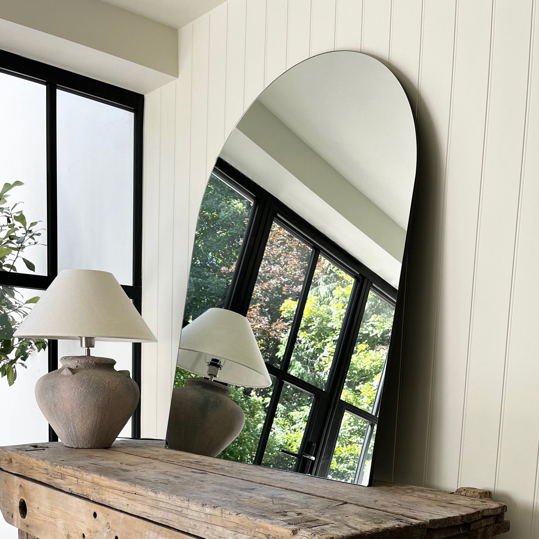 Edge - Large Frameless Arched Modern Mirror 120cm x 90cm