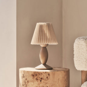 Elba - Beige Pleated Shade Table Lamp