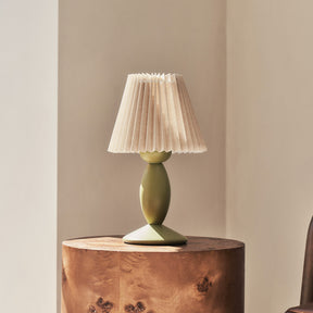 Elba - Olive Pleated Shade Table Lamp