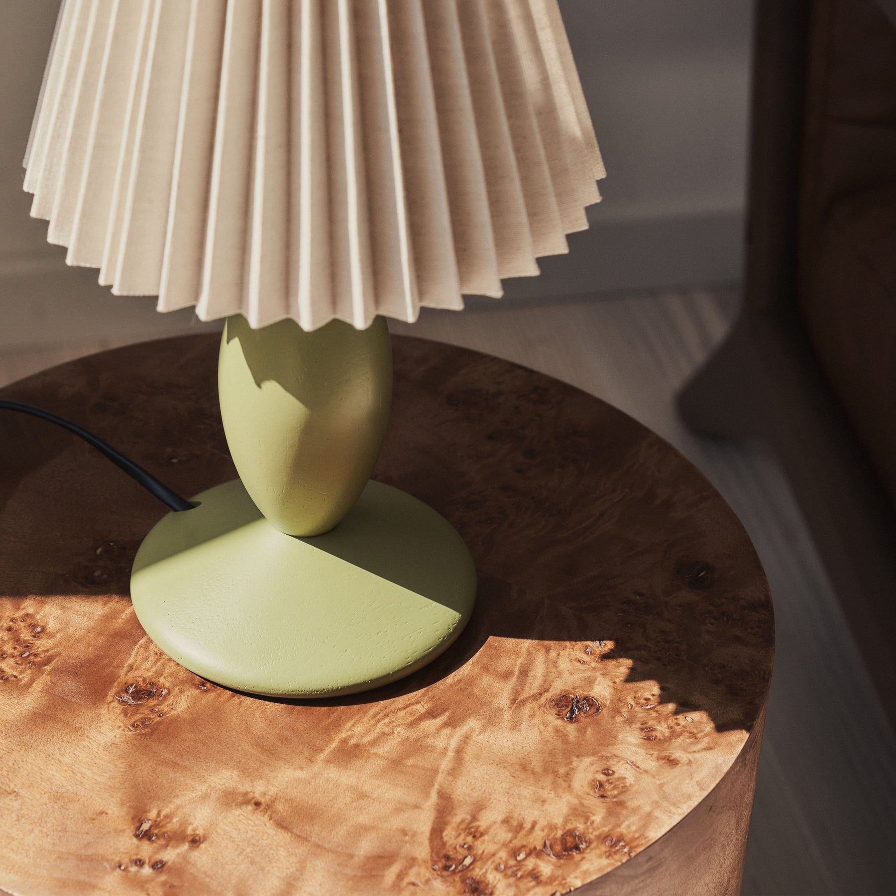 Elba - Olive Pleated Shade Table Lamp