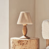 Elba - Warm Wood Pleated Shade Table Lamp