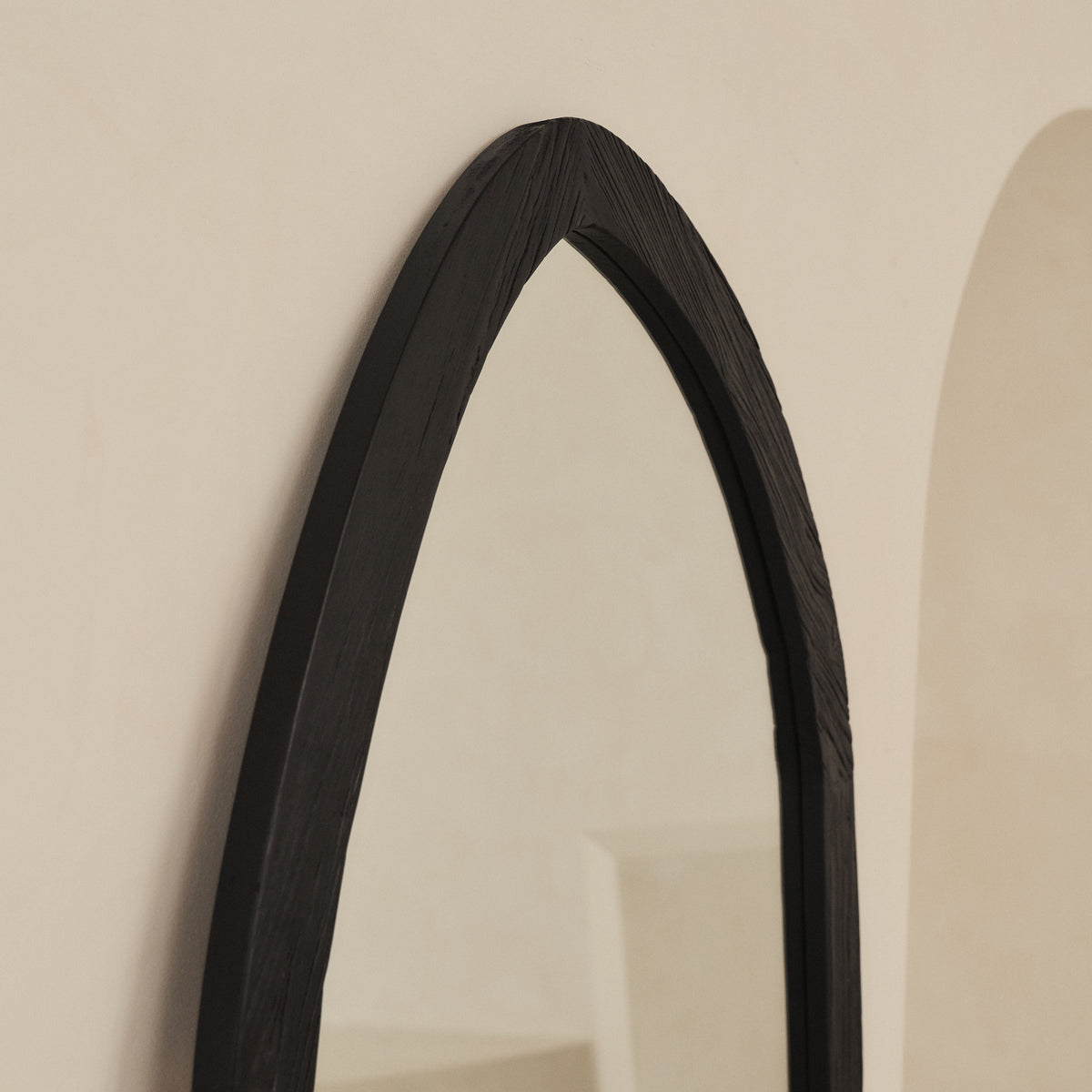 Elowyn - Large Full Length Black Elm Wood Organic Mirror 180cm x 80cm