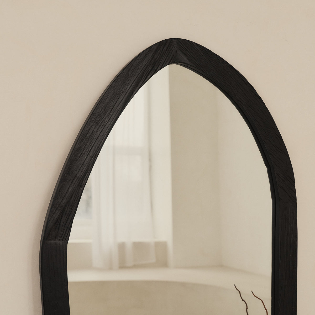 Elowyn - Large Full Length Black Elm Wood Organic Mirror 180cm x 80cm