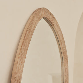 Elowyn - Large Full Length White Washed Elm Wood Organic Mirror 180cm x 80cm
