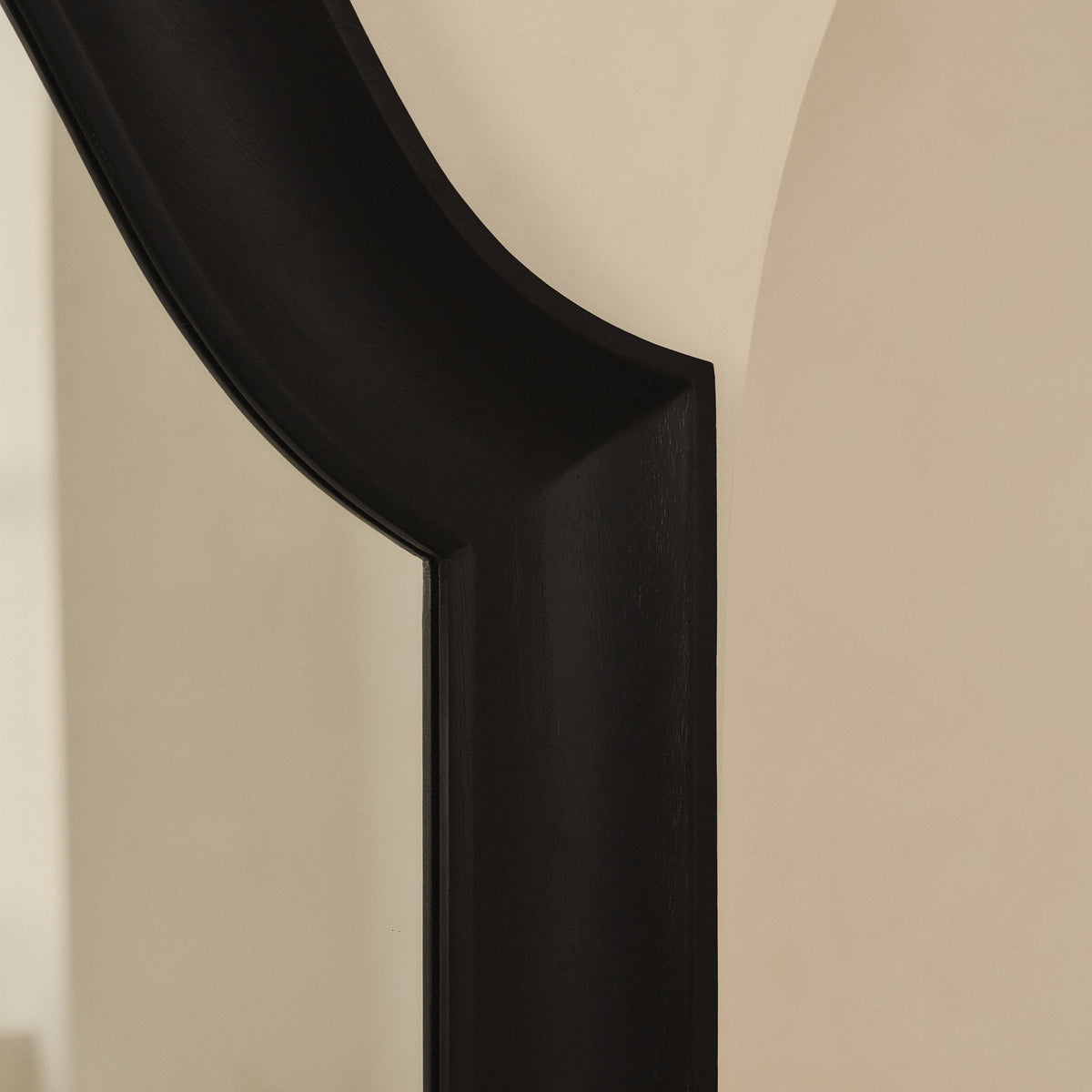 Francisco - Extra Large Arched Full Length Black Wood Mirror 190cm x 120cm