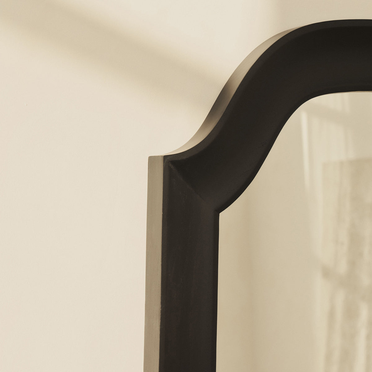 Francisco - Large Arched Full Length Black Wood Mirror 177cm x 79cm