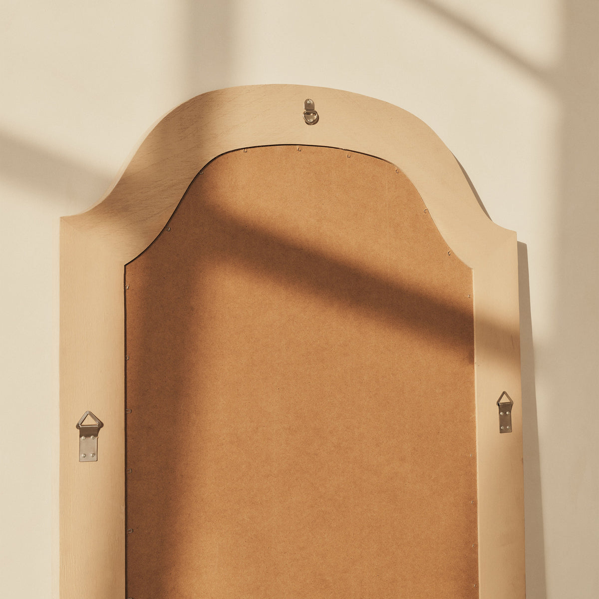 Francisco - Large Arched Full Length White Washed Wood Mirror 177cm x 79cm