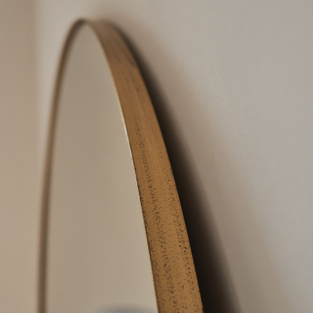 Theo - Gold Round Metal Extra Large Wall Mirror 120cm x 120cm