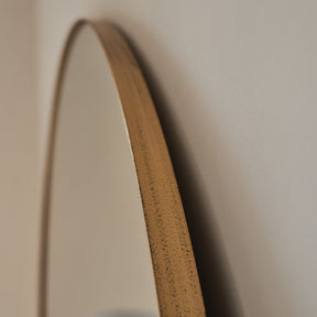 Theo - Gold Round Metal Extra Large Wall Mirror 120cm x 120cm