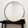 Higgins - Gold Metal Modern Round Wall Mirror 100cm x 100cm