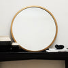 Higgins - Gold Metal Modern Round Wall Mirror 60cm x 60cm