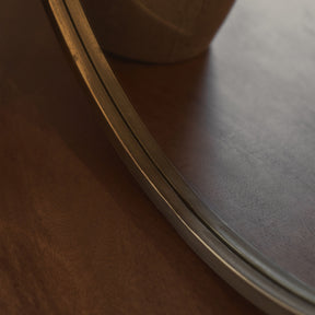 Higgins - Gold Metal Modern Round Wall Mirror 60cm x 60cm