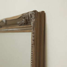 Alternate shot of Large Washed Wood Rectangular Wall Mirror corner