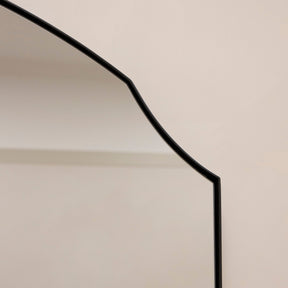 Black Full Length Arched Metal Mirror alternate detail shot of arch design