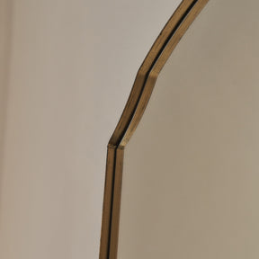Isla - Gold Arched Metal Overmantle Wall Mirror 120cm x 90cm