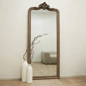 James - Washed Wood Full Length Arched Mirror 189cm x 80cm