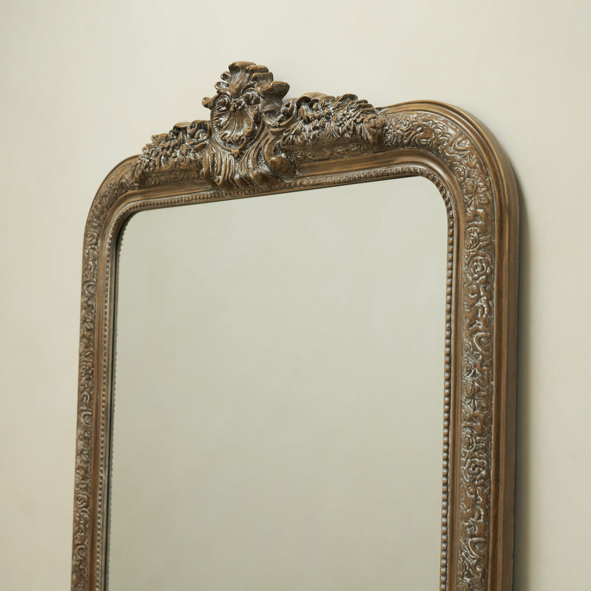 Kensington - Full Length Washed Wood Ornate Mirror 196cm x 100cm