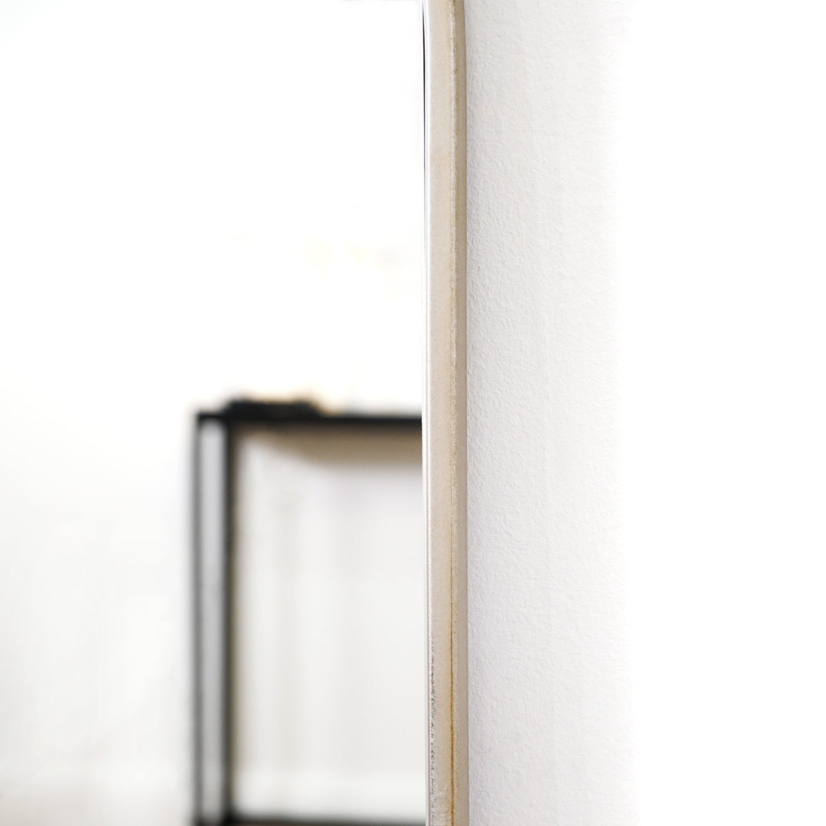 Champagne Full Length Arched Metal Mirror detail shot of frame