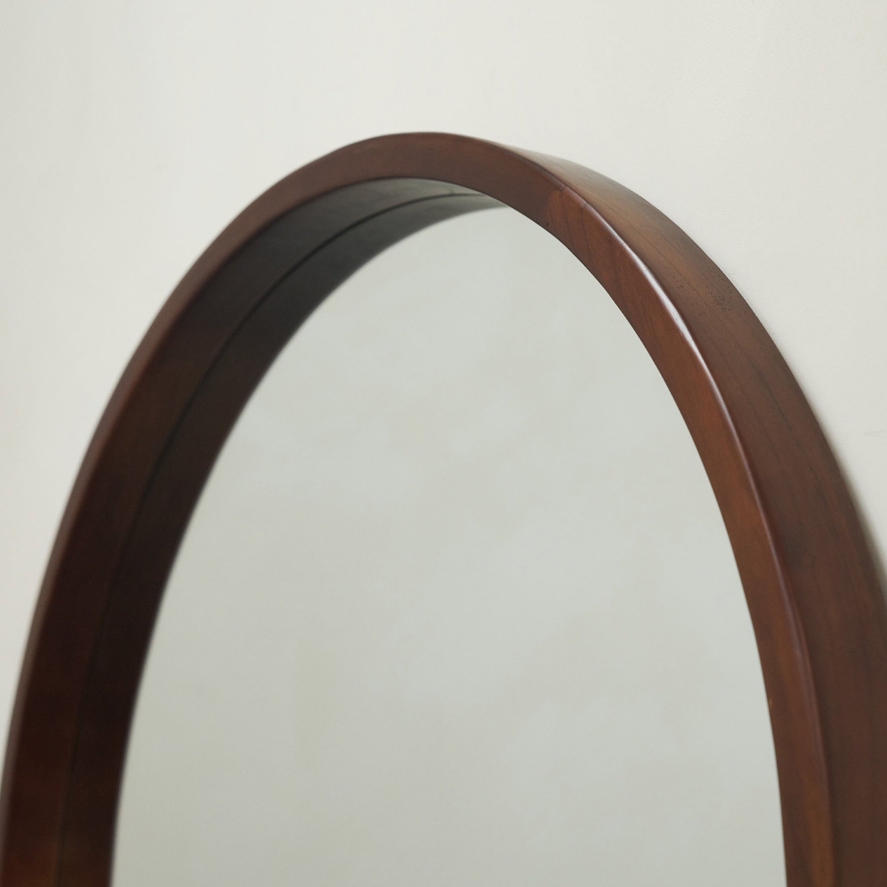 Lilia - Walnut Organic Overmantle Wooden Arched Mirror 120cm x 90cm