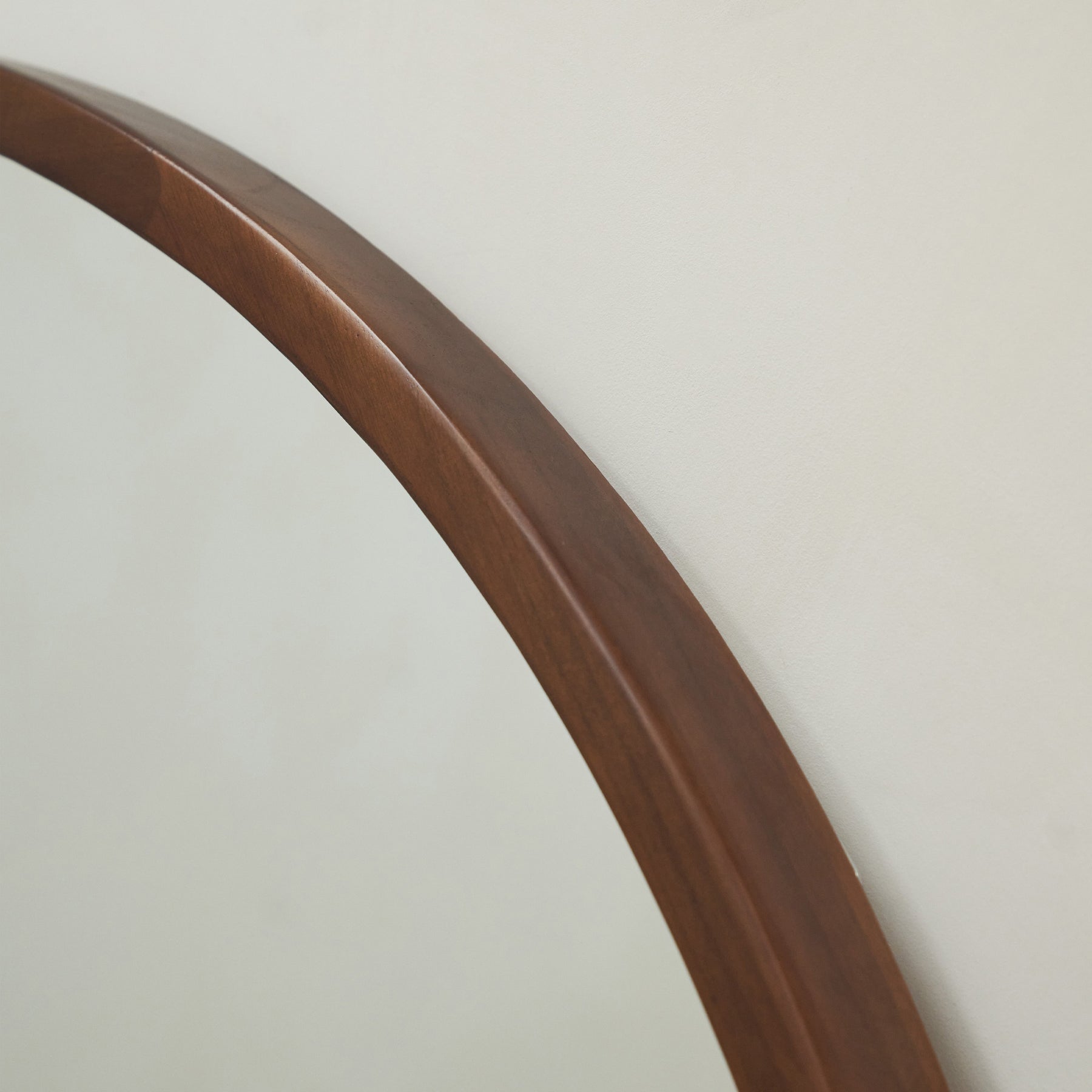 Lilia - Walnut Wide Organic Overmantle Wooden Arched Mirror 90cm x 120cm