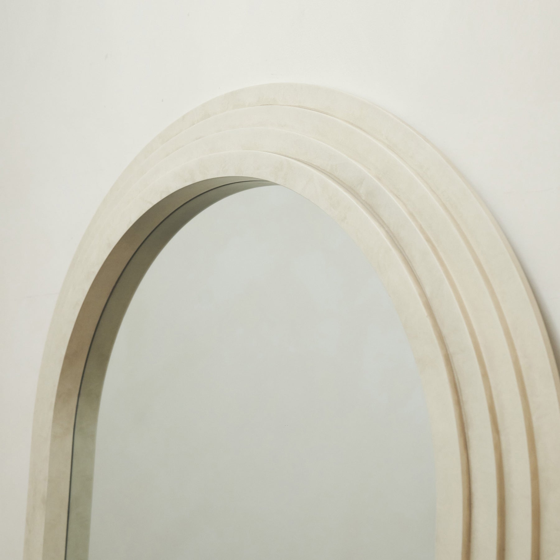 Luciana - Concrete Arched Overmantle Mirror 120cm x 100cm