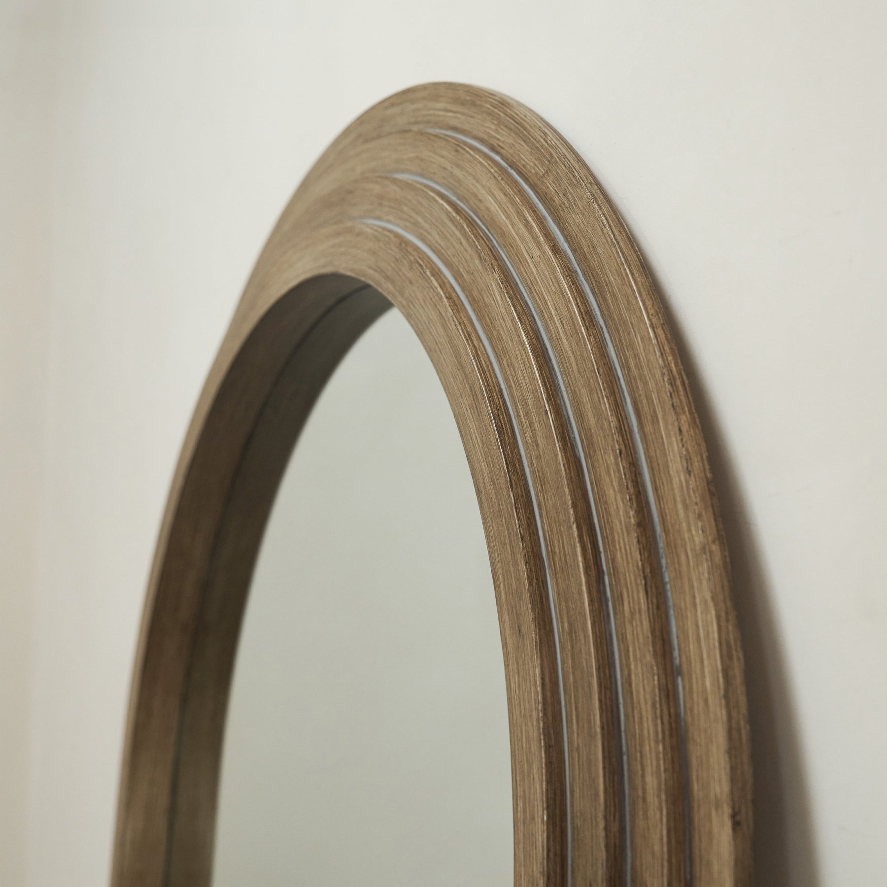 Luciana - Washed Wood Full Length Arched Mirror 180cm x 80cm