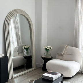 Luciana - Full Length Arched Concrete Mirror 180cm x 110cm