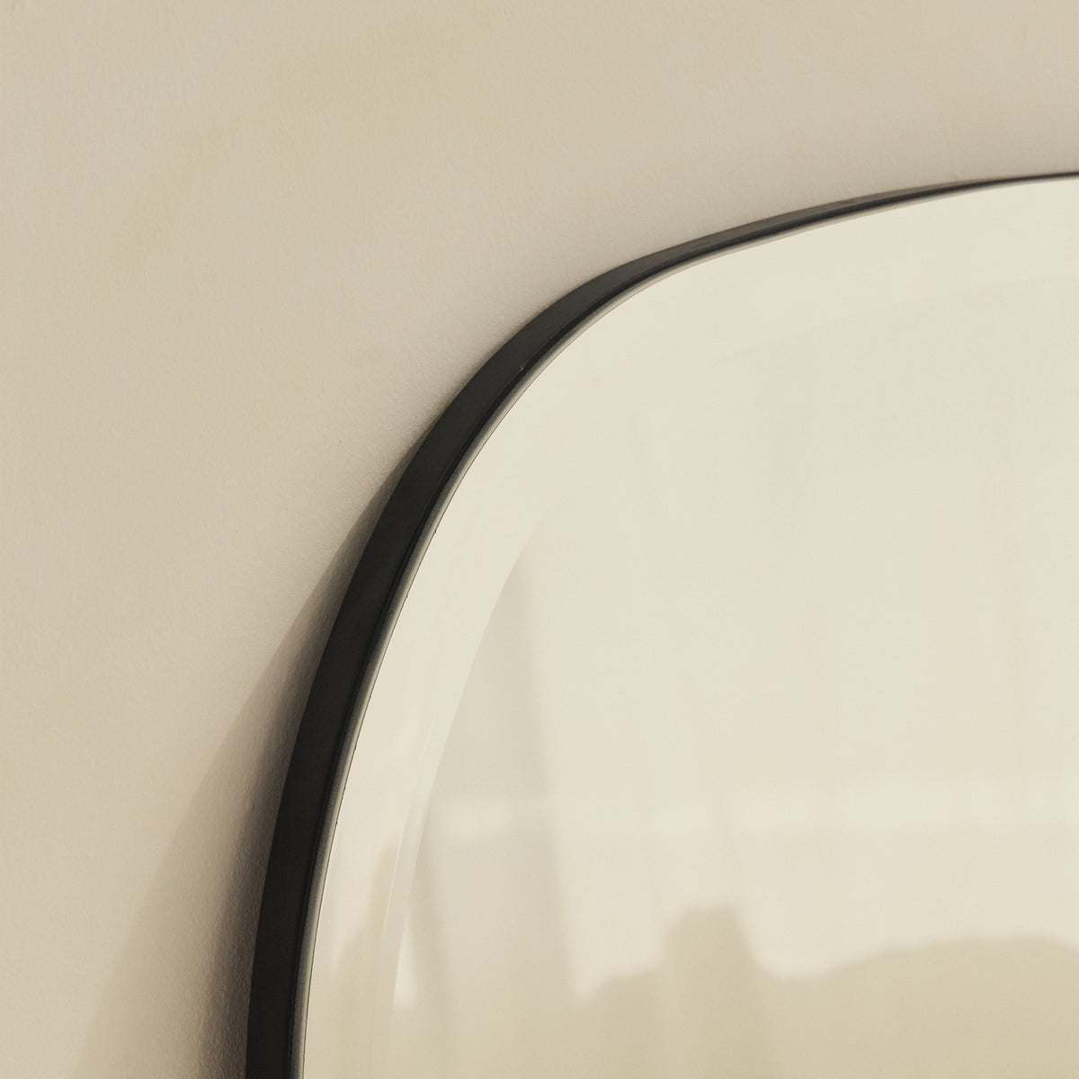 Vienna - Large Frameless Curved Bevelled Mirror 100cm x 65cm