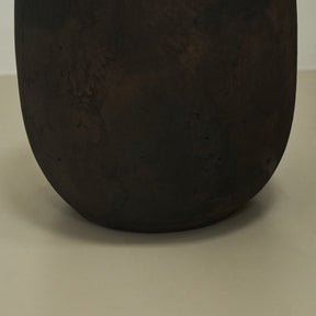 Detail shot of Black Textured Terracotta Large Vase base