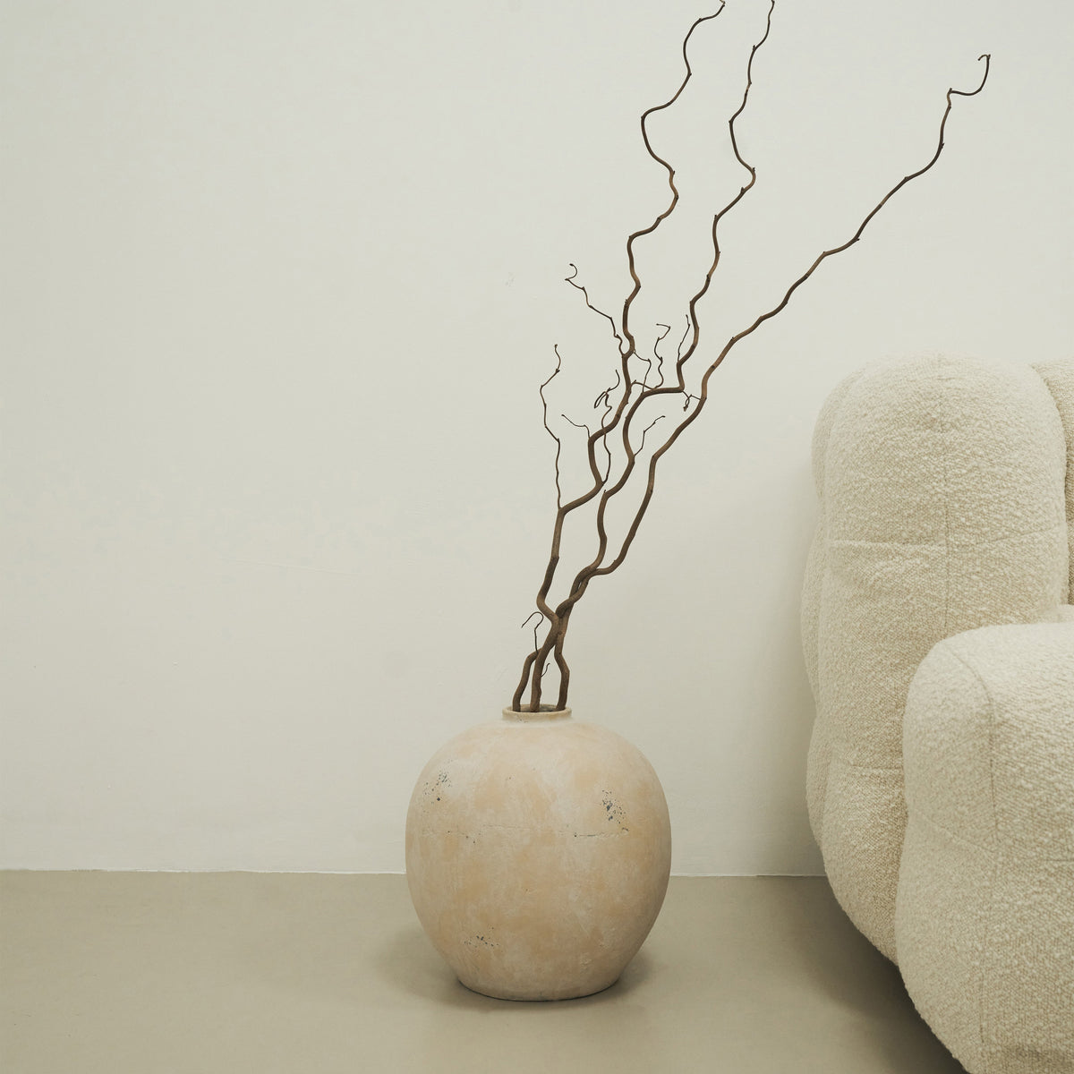 Sand Textured Terracotta Vase in a typical setting