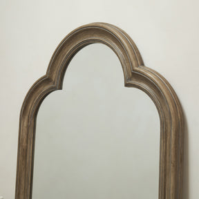 Melilla - Washed Wood Arched Mirror 120cm x 80cm