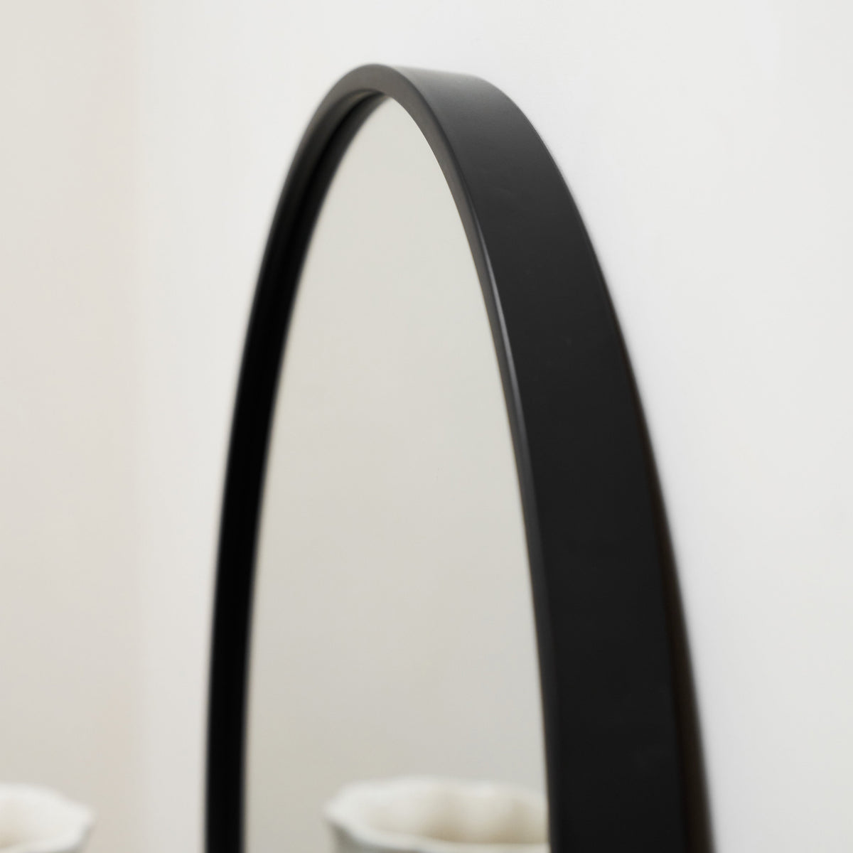 Metro - Black Metal Round Wall Mirror 70cm x 70cm